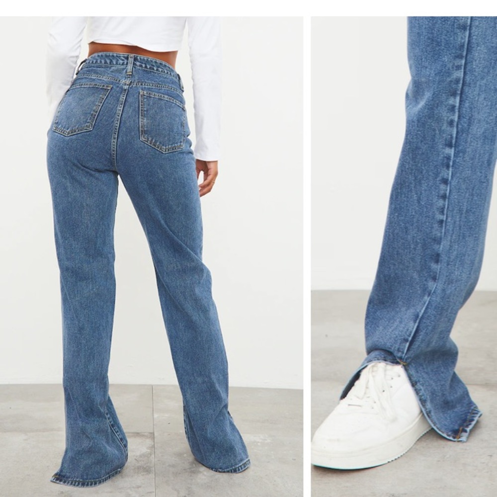 Hem Split Jeans - Picture 2 of 4